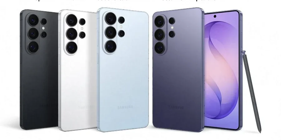 Флагманские смартфоны Samsung Galaxy разных цветов с S Pen