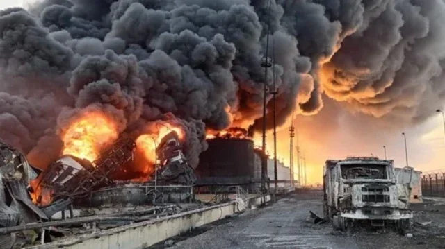 Наслідки атаки РФ на Нафтогаз: пожежа на обєктах у Дніпропетровській області