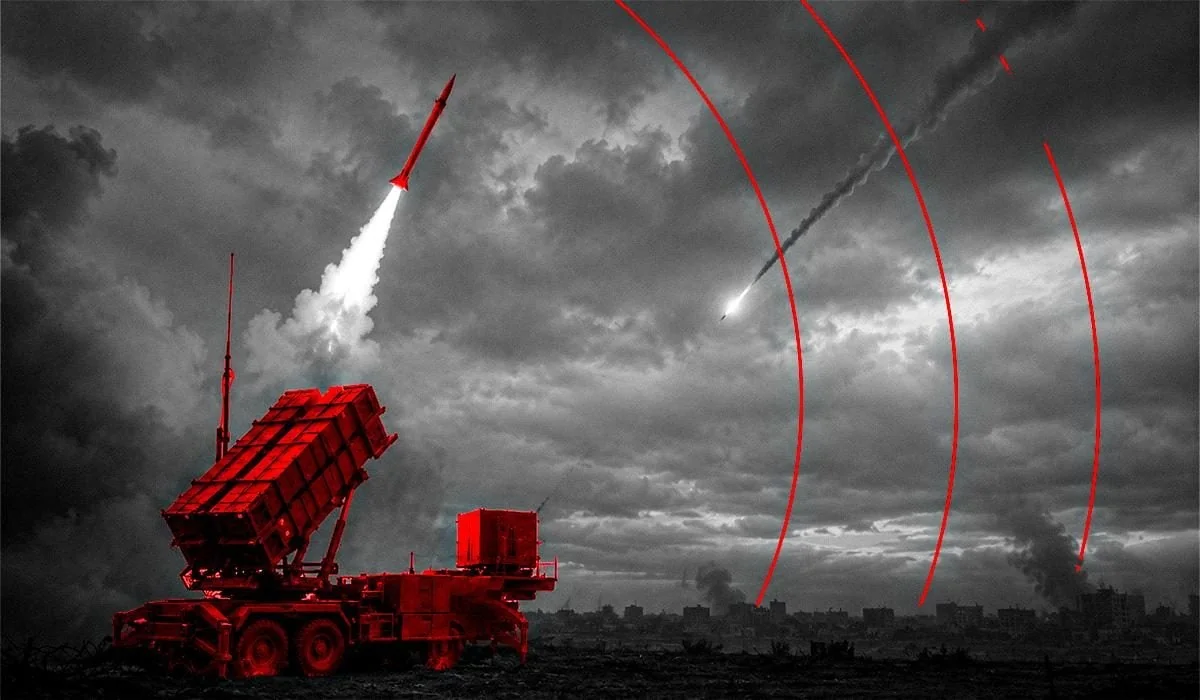 Пускова установка Patriot перехоплює російську ракету Циркон