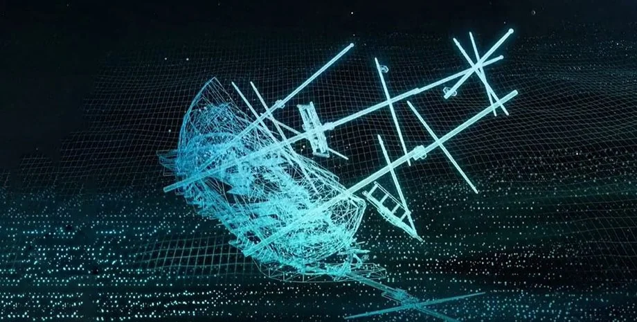 3D-модель уламків корабля капітана Кука на морському дні