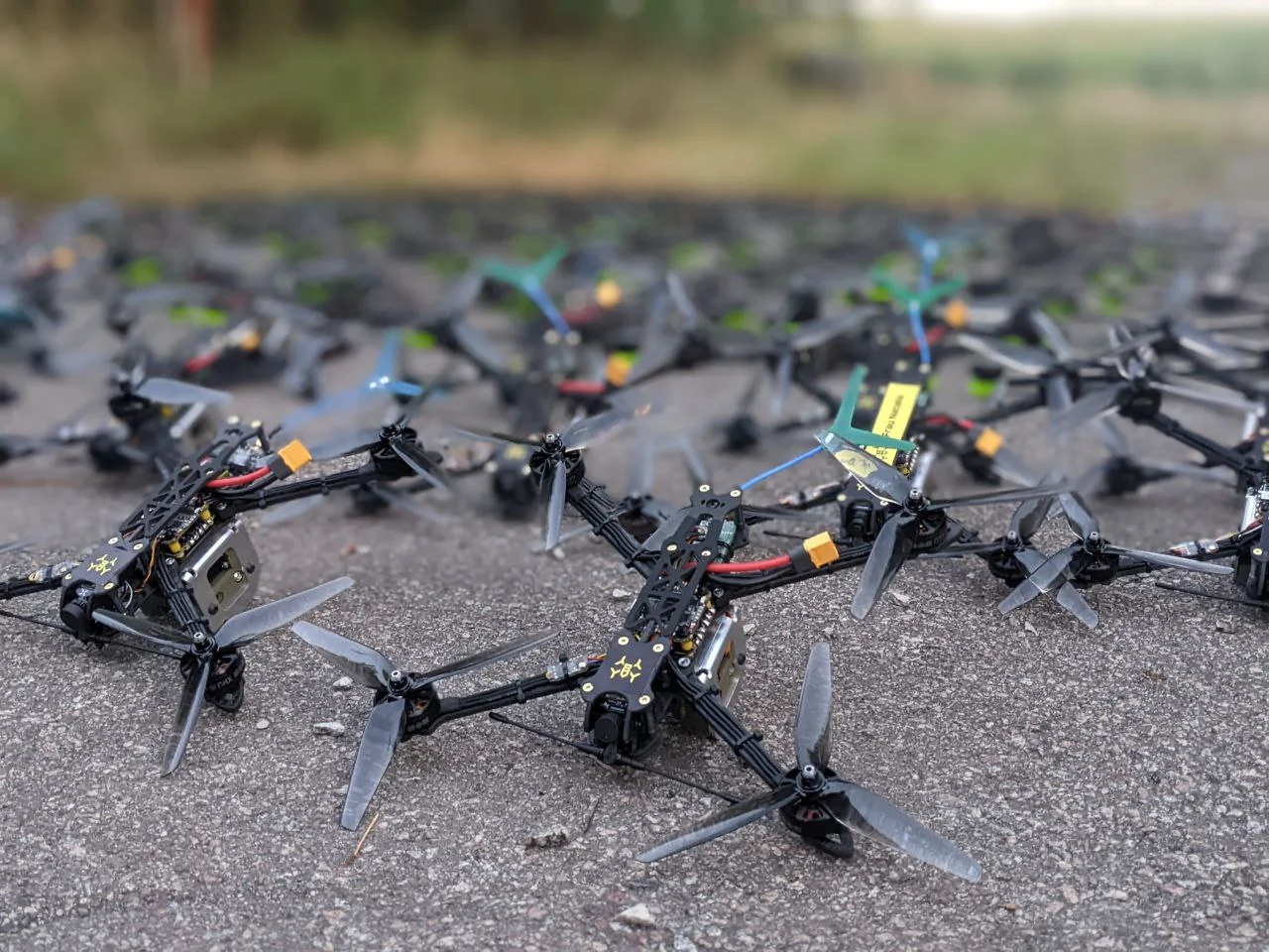 Знищені FPV-дрони після обстрілу рою установками Vulcan у Кореї