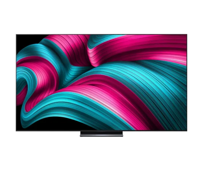 OLED-телевизоры: 4 преимущества и 2 недостатка перед покупкой OLED-телевизор с насыщенными розово-бирюзовыми волнами на экране