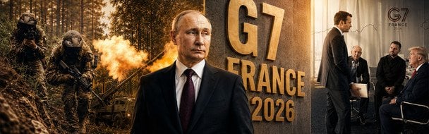 Володимир Путін на тлі війни в Україні та саміту G7 у Франції