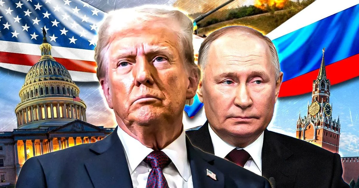 Трамп разочаровался в Путине и может усилить давление на Россию Дональд Трамп и Владимир Путин на фоне флагов США и России