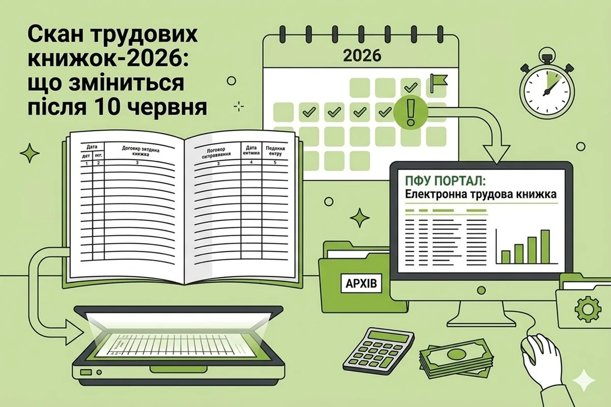 Оцифрування паперових трудових книжок для порталу ПФУ після 10 червня 2026