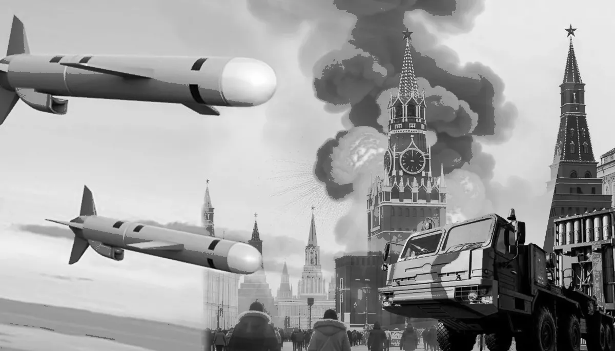 Ракети атакують Кремль під час удару по Москві на тлі диму