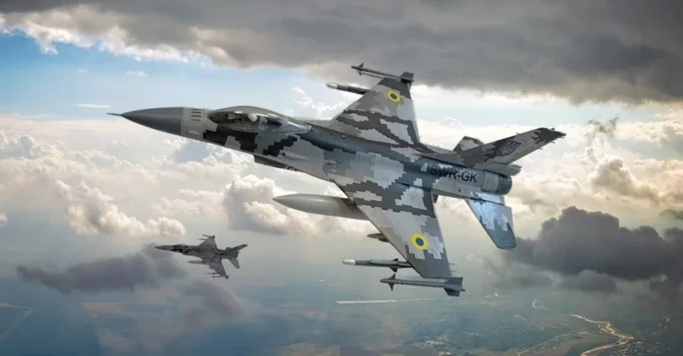 Українські винищувачі F-16 у бойовому польоті