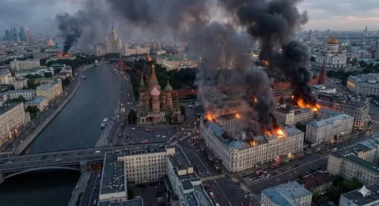 Москва в полумї: Кремль і будівлі в центрі під час удару по столиці