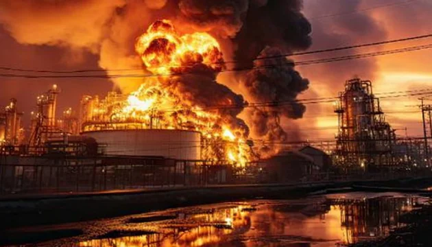 40 дней ударов по России: заставит ли это Путина остановиться Пожар на нефтеперерабатывающем заводе в России в результате ударов ВСУ