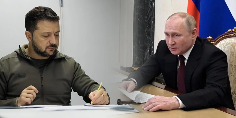 Зеленський та Путін за столом переговорів щодо зустрічі в Москві