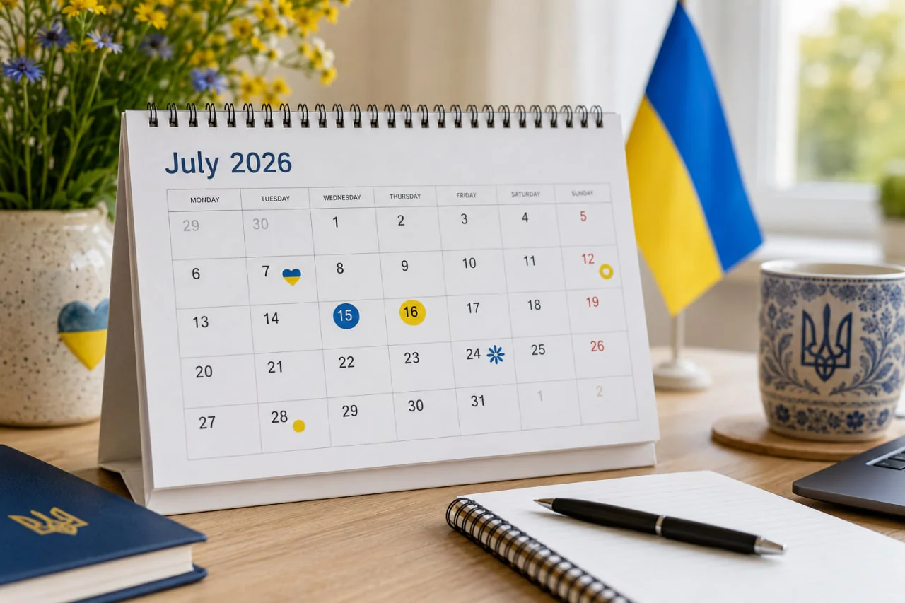 Июль в Украине: главные праздники и календарь выходных Календарь на июль с отмеченными праздниками и выходными Украины