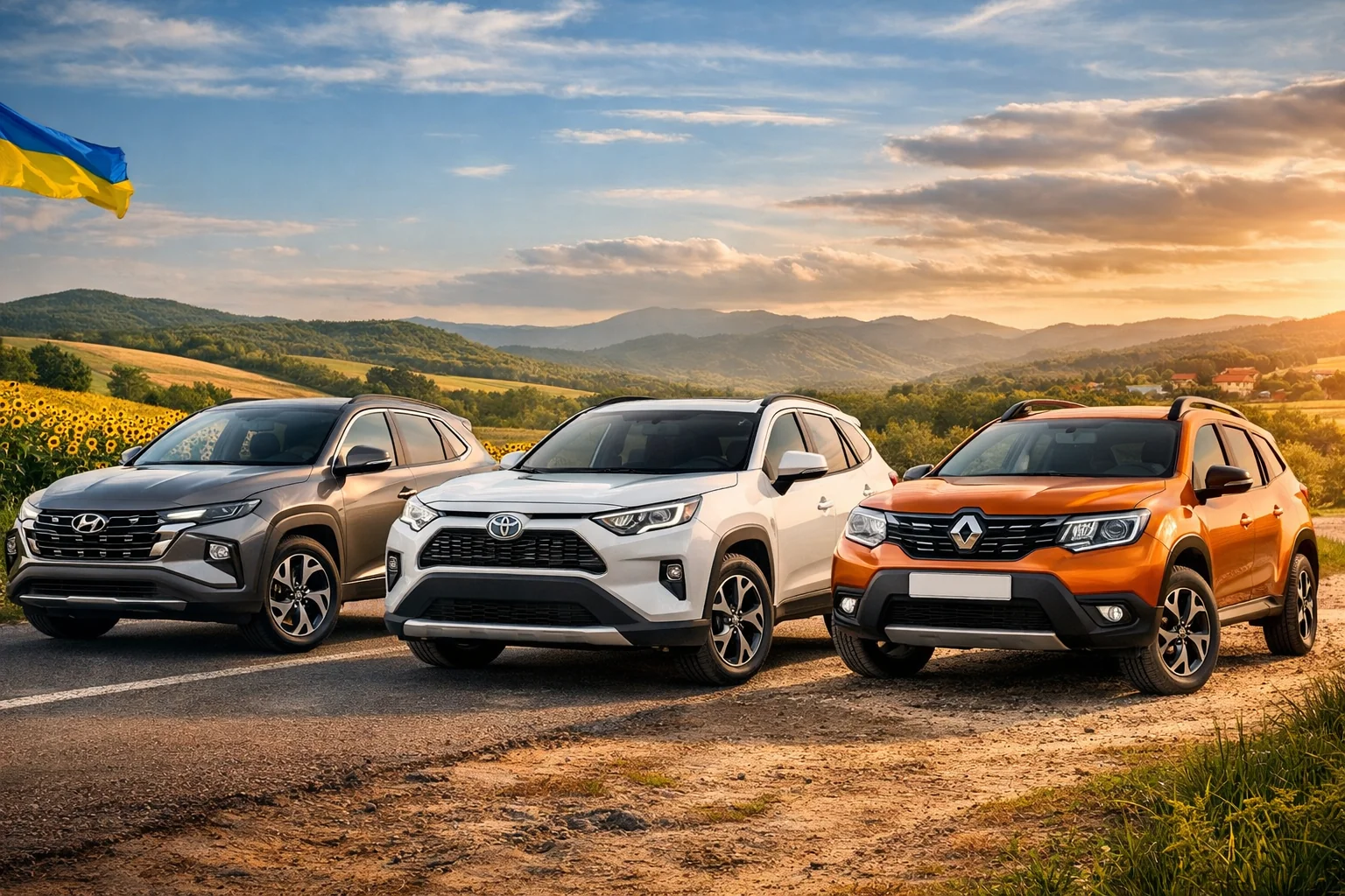 Найпопулярніші бензинові моделі Hyundai, Toyota та Renault в Україні